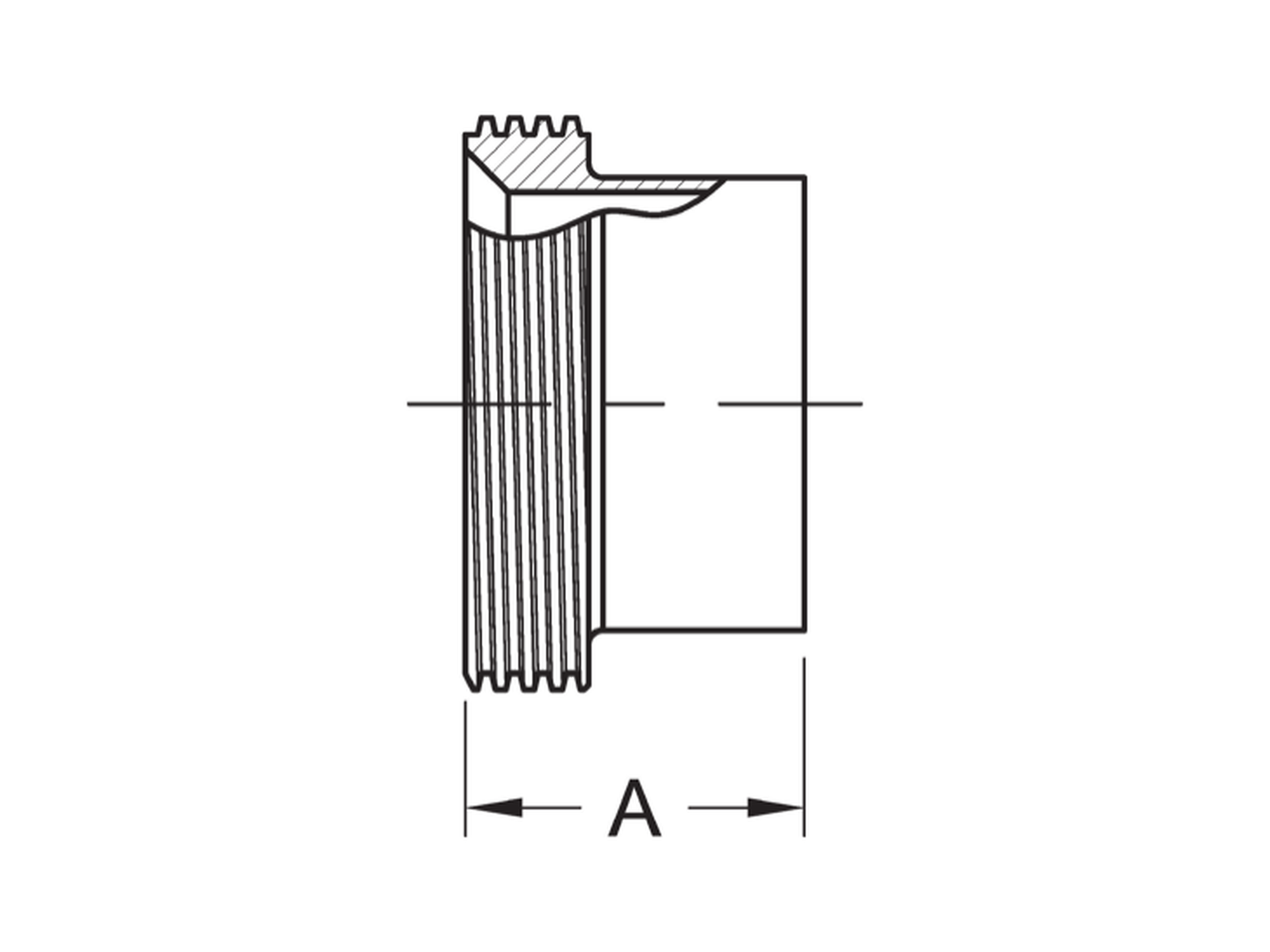Bevel Seat Long Threaded Ferrule - Image 2