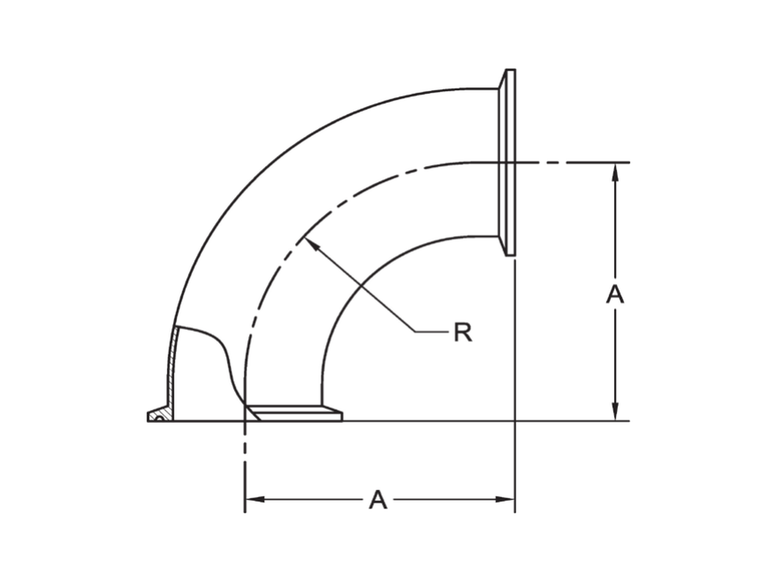 90 Degree Tri-Clamp Elbow - Image 2